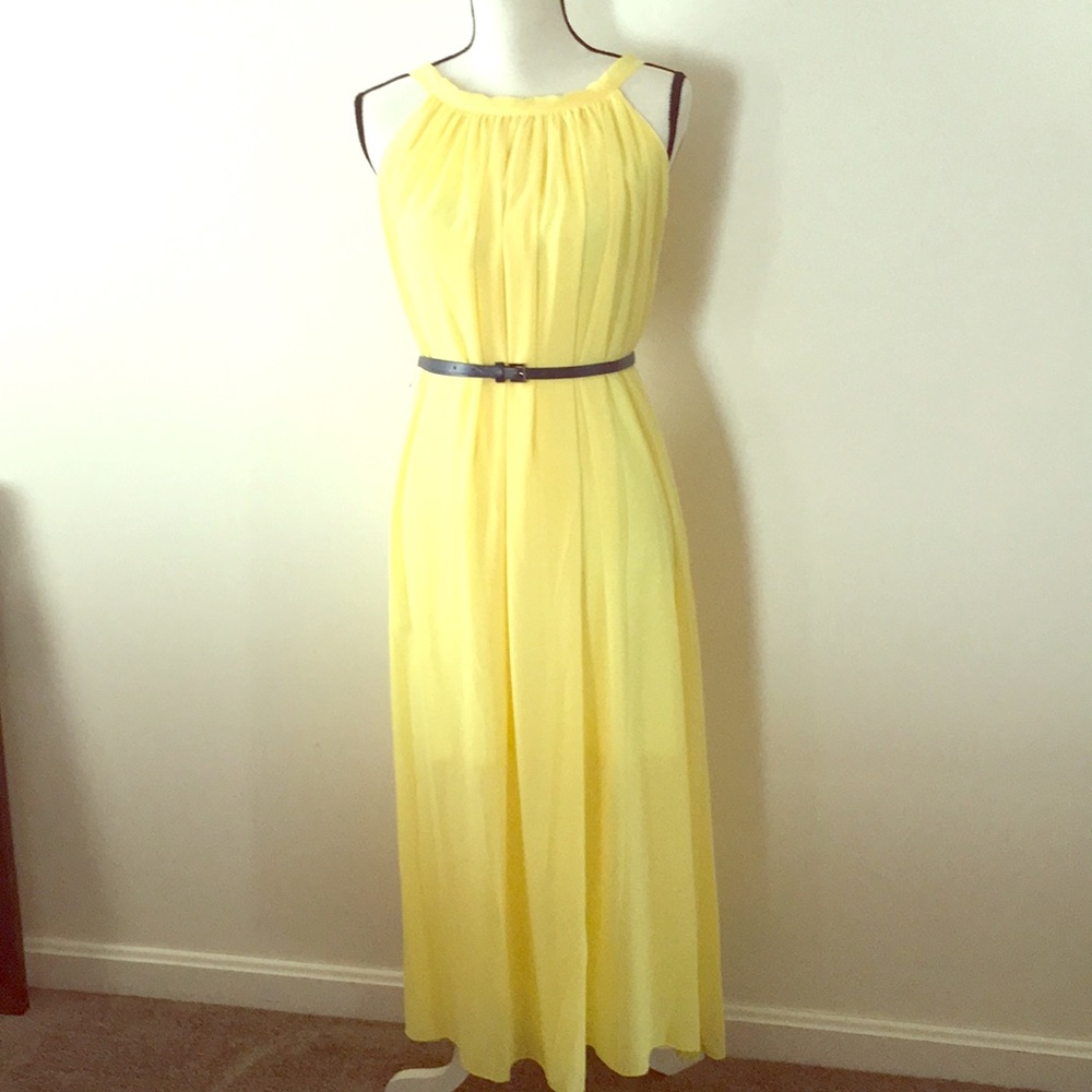 Yellow Midi dress